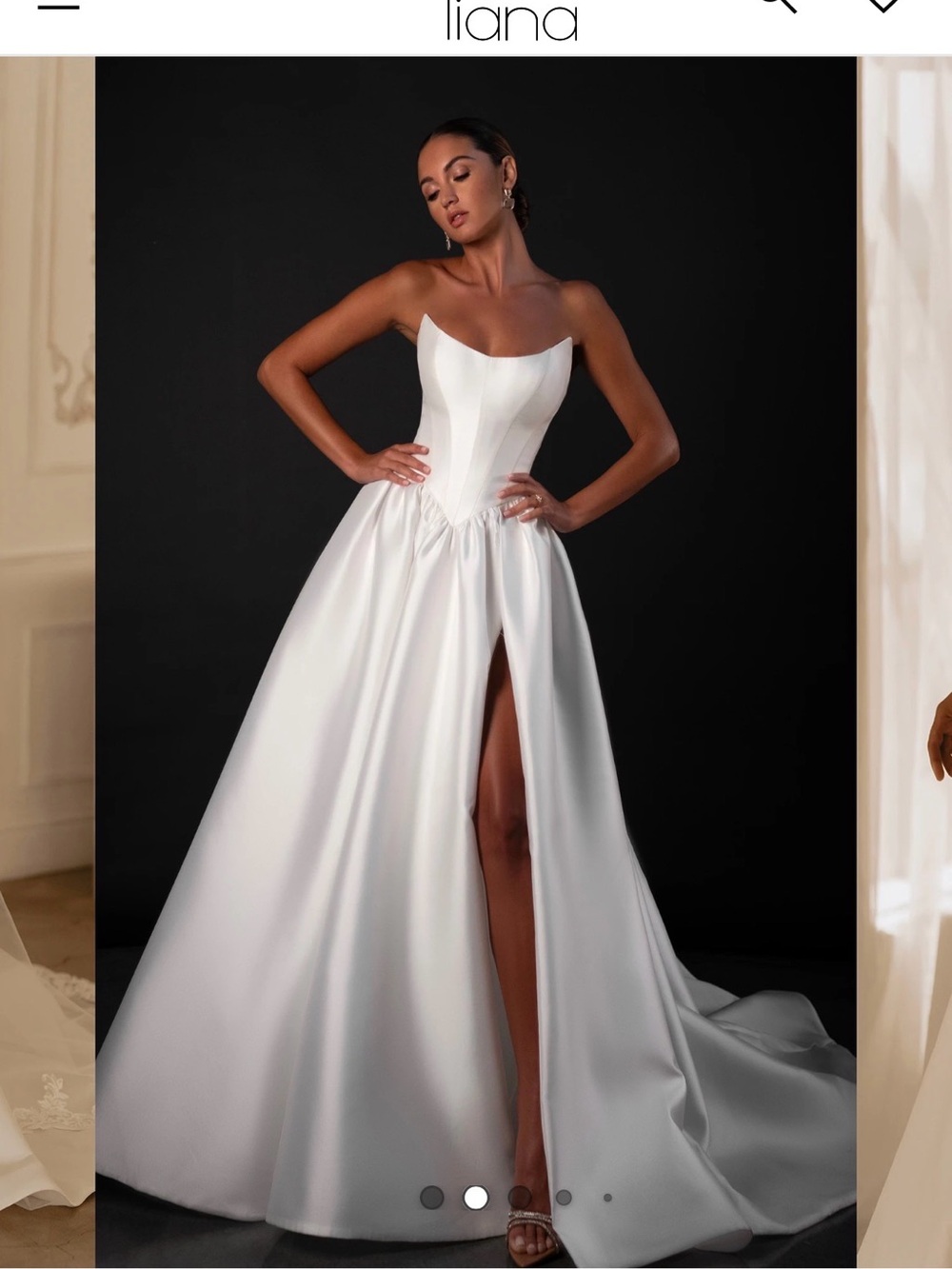 NWT Martina Liana ml1962 ivory mikado wedding gown size 12